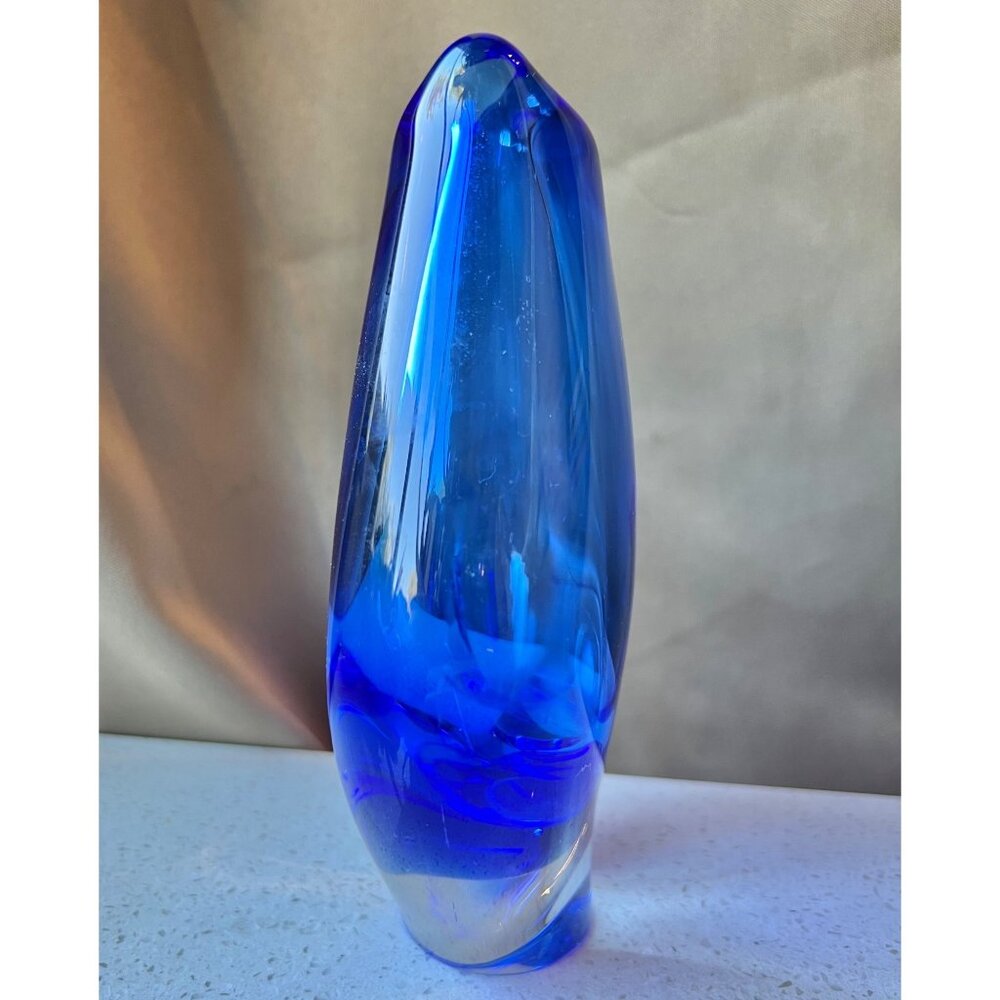 Skrdlovice Blown Glass Vase Milena Veliskova & Maria Stahlikov 6.75” MCM READ - Picture 5 of 13